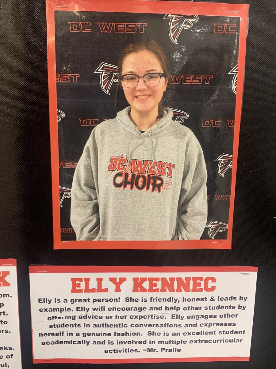 💥💥Congrats to our HS Students of the Month!! Keep up the great work! 💥💥 #DCWESTPROUD