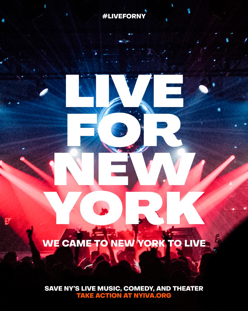 Independent Venues were the first to close, we'll be the last to reopen. @nyivassoc is looking for support from NYS to help bring arts & culture back to New York. Help save NY’s live music, comedy, &theater, visit NYIVA.org and take action in seconds. #liveforNY