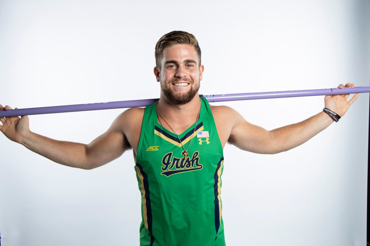 NDXCTF's tweet photo. Big performance from John Keenan today in the javelin! Keenan posts the 3rd best mark in program history (63.74m) to take 5th!

Live Results: https://t.co/BMfTq5g1sy

#GoIrish☘️ https://t.co/RgY9SiNVsW