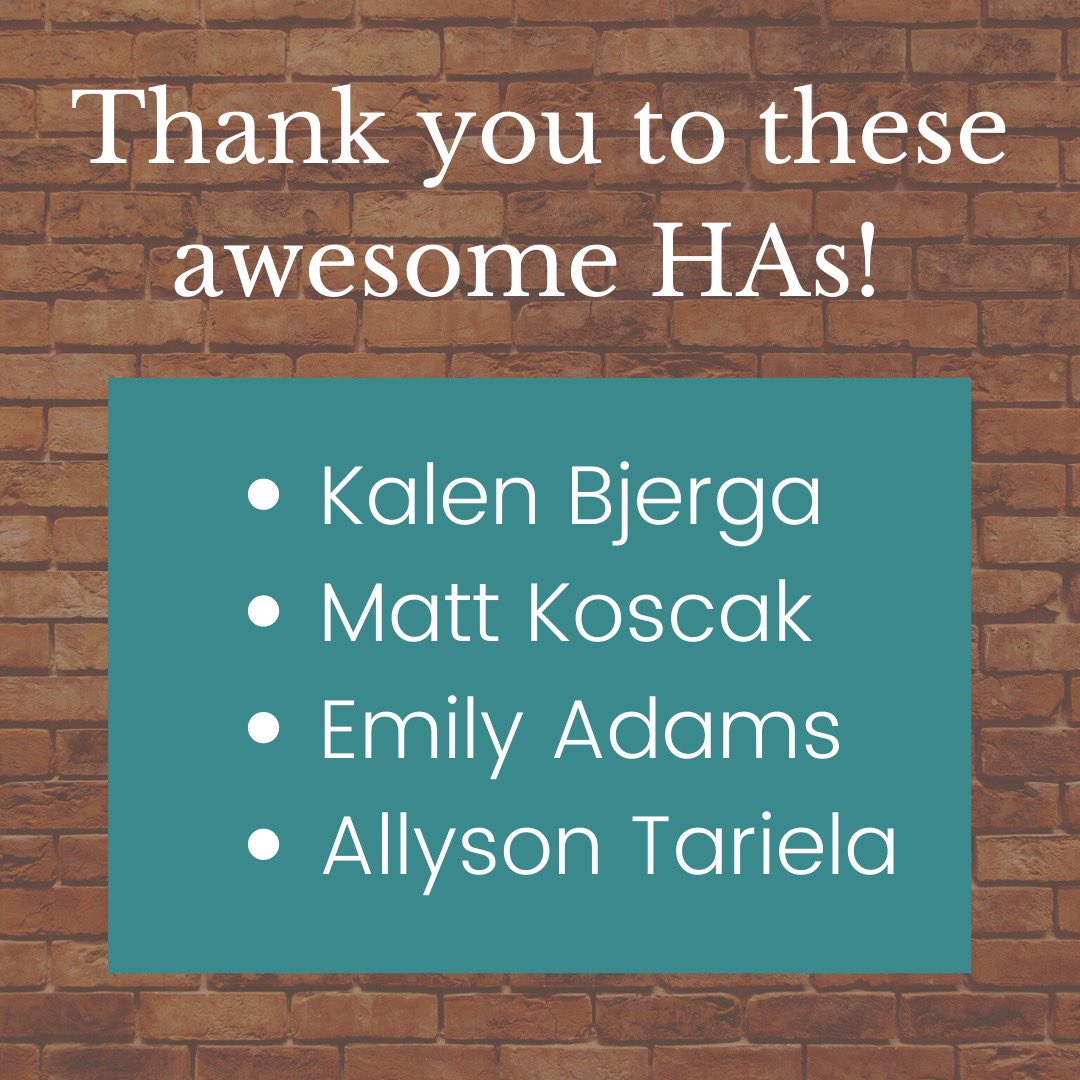We appreciate you HAs!