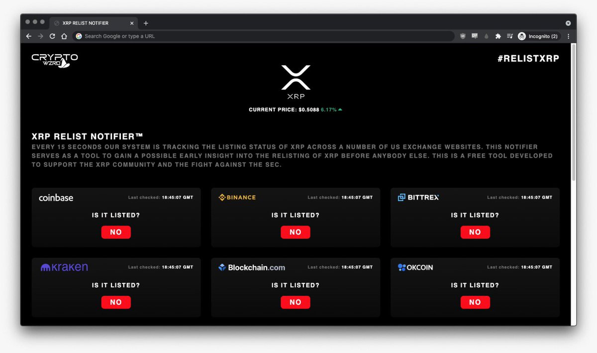 DROP SOON. 
BE THE FIRST TO KNOW. 
TURN ON NOTIFICATIONS. 
BUILT FOR THE $XRP COMMUNITY
#RelistXRP