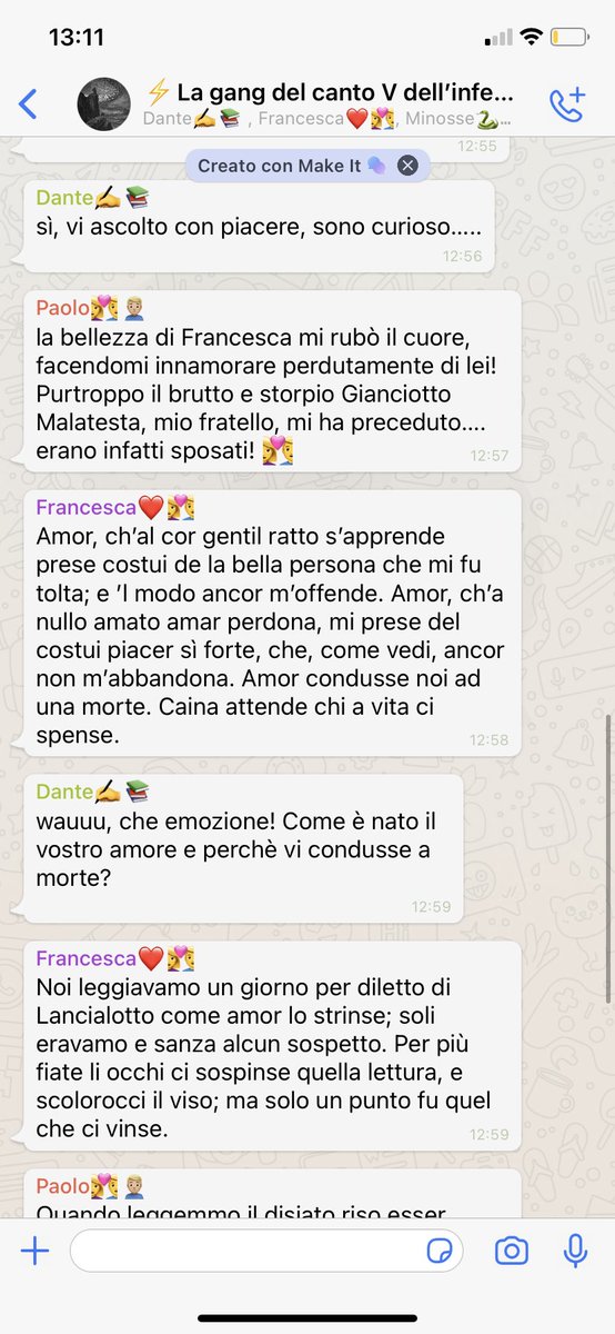 2_fdd1's tweet photo. Chiara A. - Zaira M. - Classe 2G Cavour Marcianise Ce con #2f_dd1
#Dantedi 
#DanteSocial 
@MuseCAMPANIA 
@RaiGulp https://t.co/YtAoHRi2uO