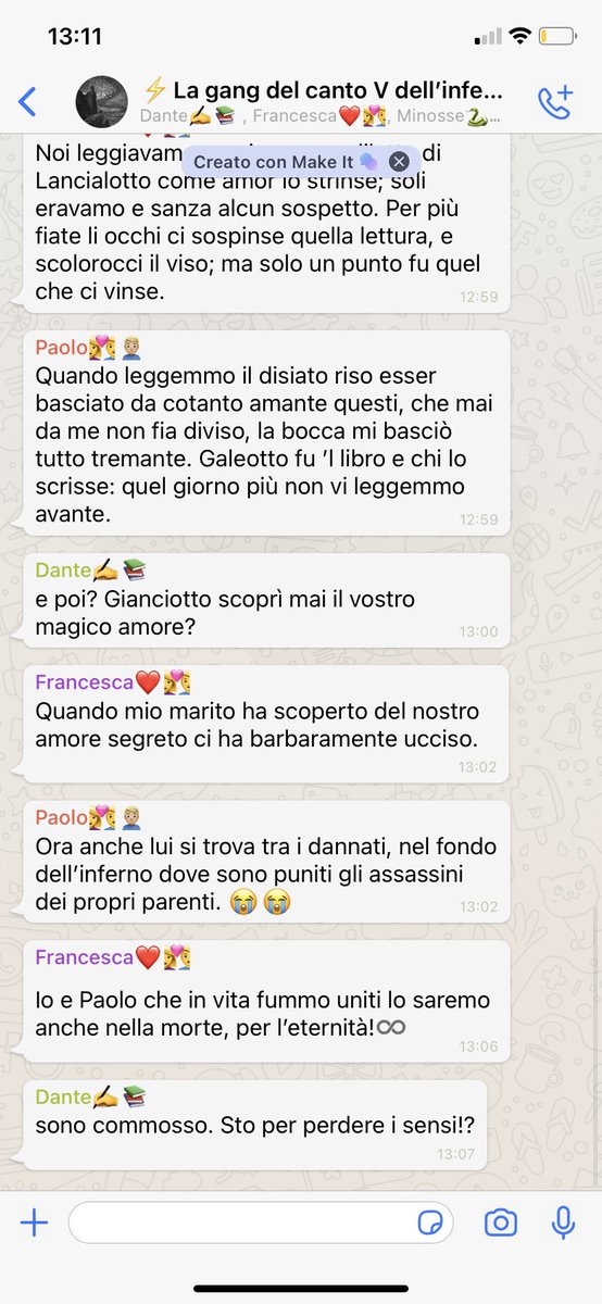2_fdd1's tweet photo. Chiara A. - Zaira M. - Classe 2G Cavour Marcianise Ce con #2f_dd1
#Dantedi 
#DanteSocial 
@MuseCAMPANIA 
@RaiGulp https://t.co/YtAoHRi2uO