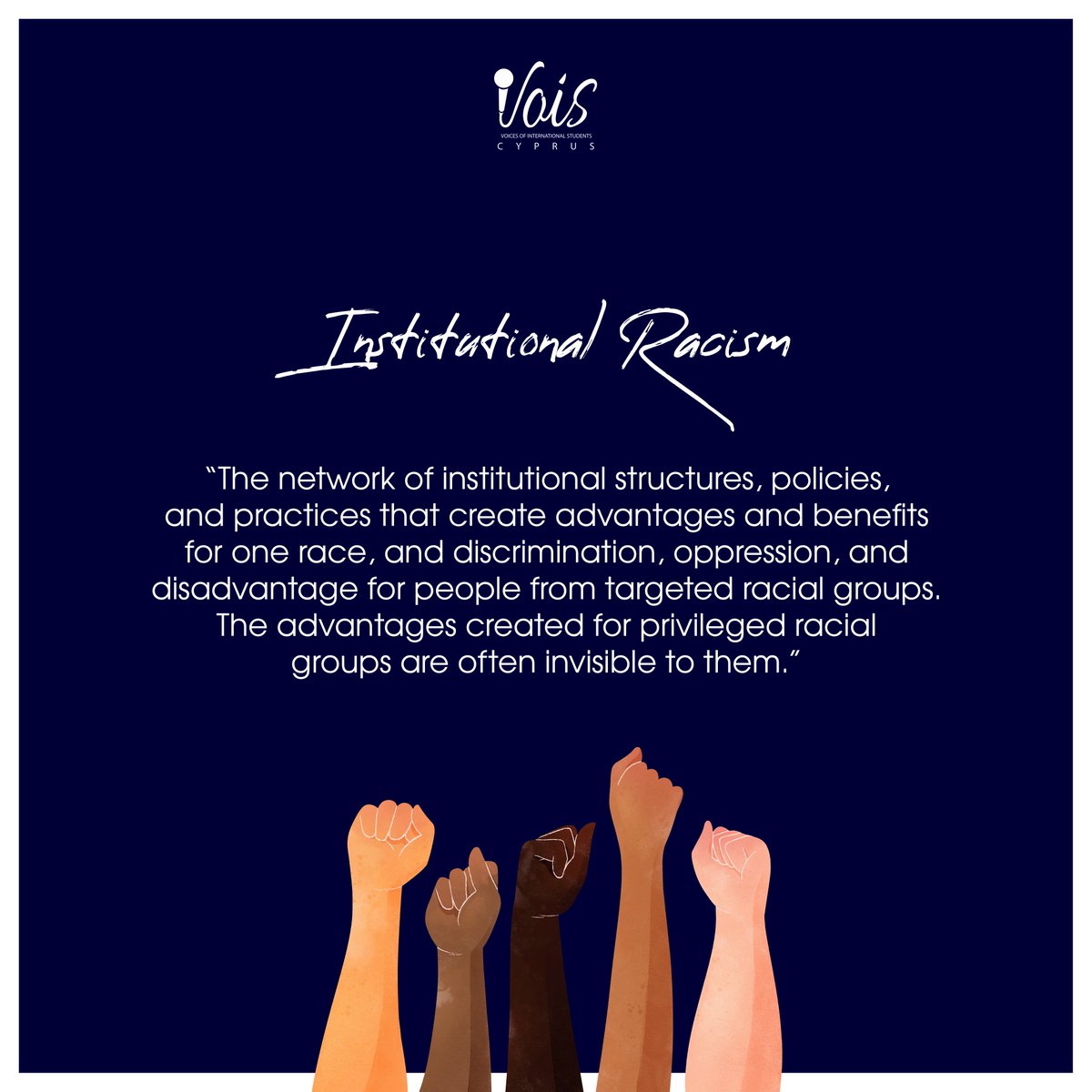 voiscyprus's tweet photo. As we continue on this Week’s Anti-racism campaign, it is important to be aware of the different forms of racism, that take place within our community. It is necessary to identify how racism is expressed through behaviors, institutions &amp; cultures.

Did you know?

#SpeakUp https://t.co/RhNFNjTezL