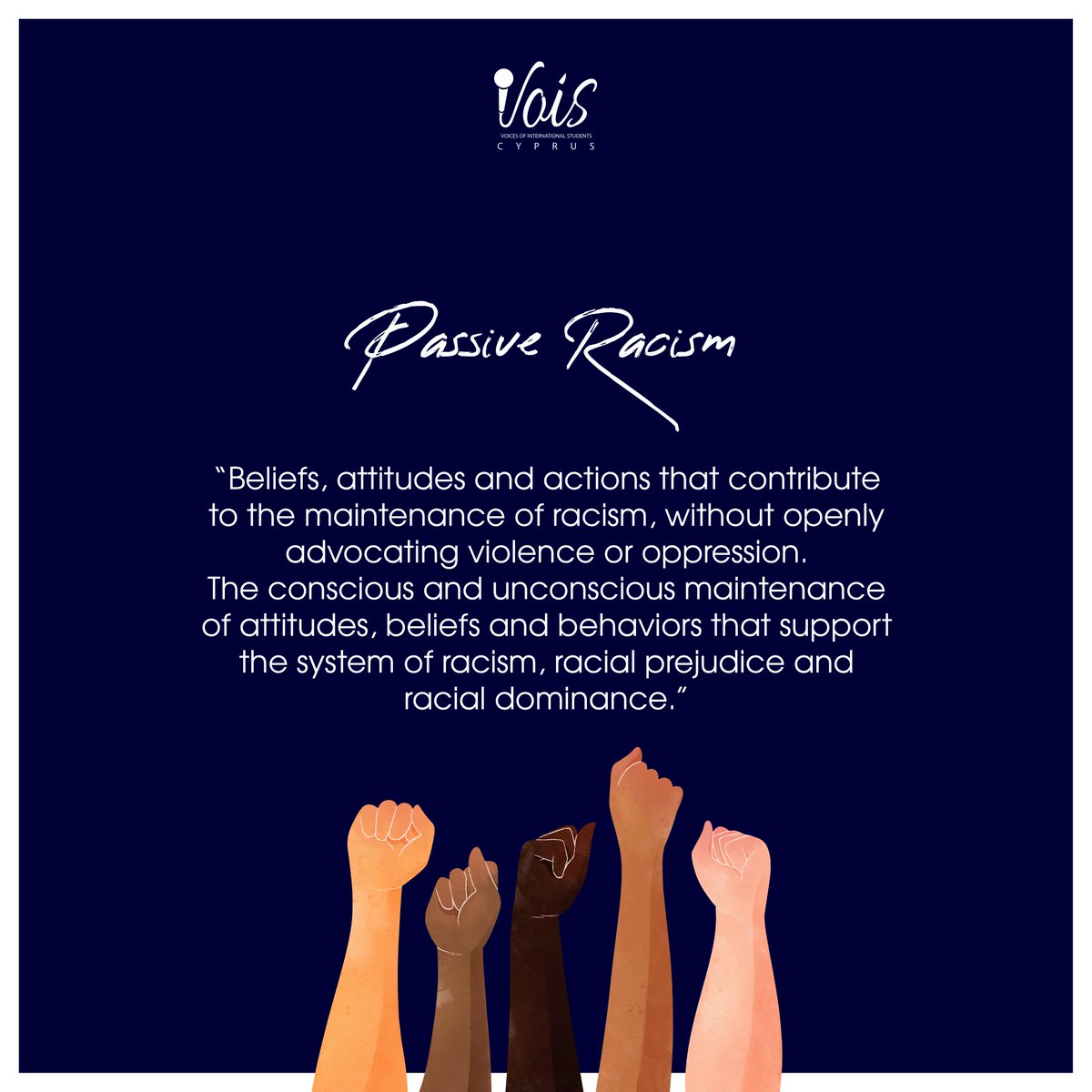voiscyprus's tweet photo. As we continue on this Week’s Anti-racism campaign, it is important to be aware of the different forms of racism, that take place within our community. It is necessary to identify how racism is expressed through behaviors, institutions &amp; cultures.

Did you know?

#SpeakUp https://t.co/RhNFNjTezL