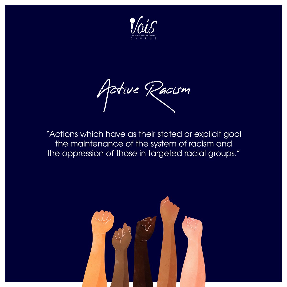 voiscyprus's tweet photo. As we continue on this Week’s Anti-racism campaign, it is important to be aware of the different forms of racism, that take place within our community. It is necessary to identify how racism is expressed through behaviors, institutions &amp; cultures.

Did you know?

#SpeakUp https://t.co/RhNFNjTezL