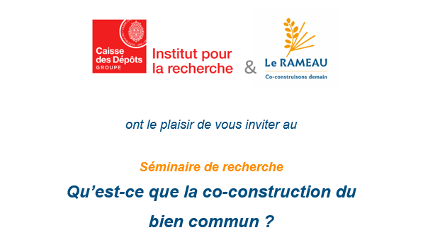 L'@IFMAssociatif est ravi d’être intervenu ce jour sur les enjeux de connaissance du monde associatif en matière de coopération lors du séminaire de recherche « Qu’est-ce que la co-construction du bien commun ? » organisé par <a href="/Labo_Le_RAMEAU/">Labo_Le_RAMEAU</a> et l’#institutrecherchecdc