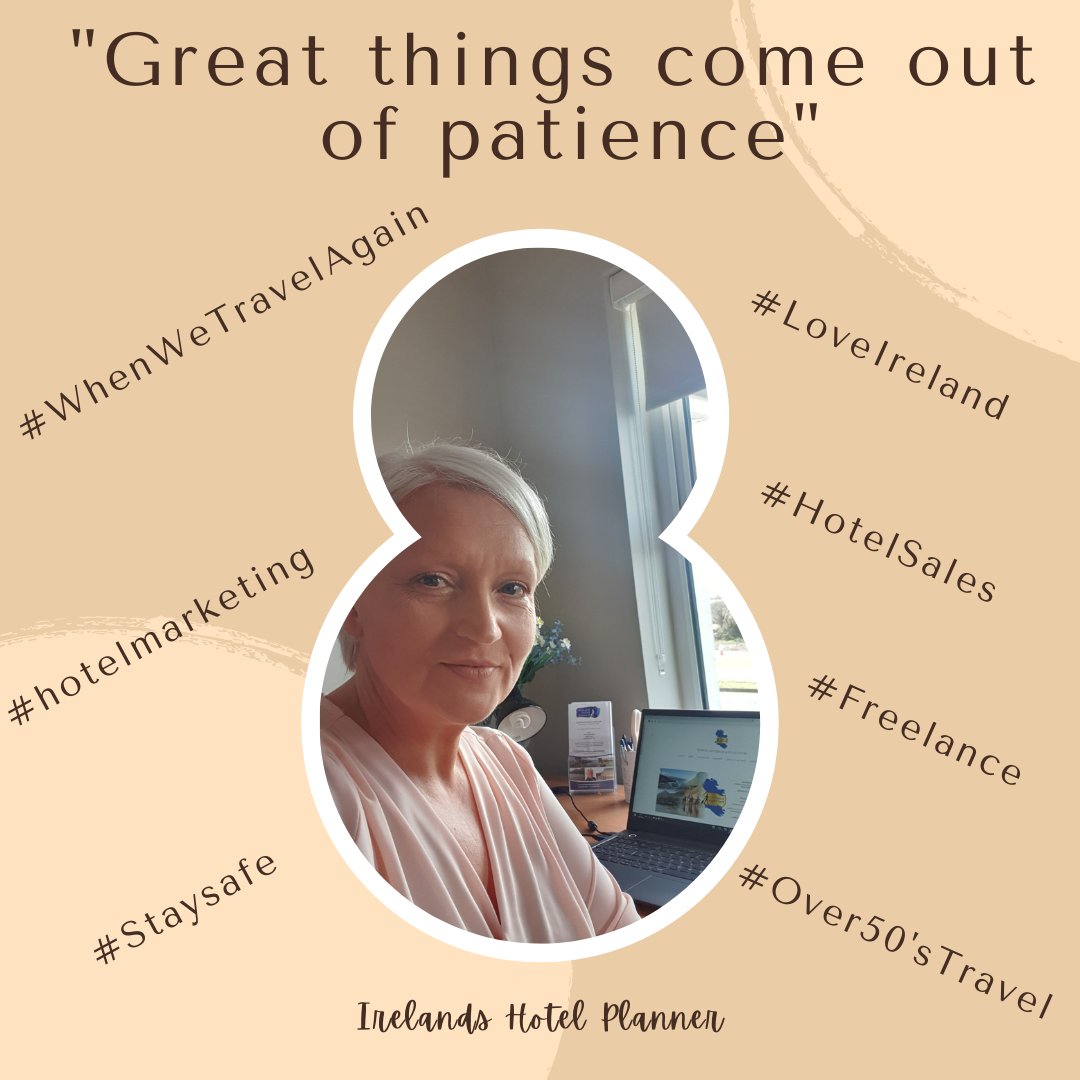 Irelandshotelpl's tweet photo. Today I googled (as you do)
HAVING PATIENCE
It said having patience means you can remain calm, even when you've been waiting forever or dealing with something painstakingly slow

I await the opening of #irishtourism #irishhospitality with patience

#WhenWeTravelAgain
#StaySafe https://t.co/GZUoOG4fT9