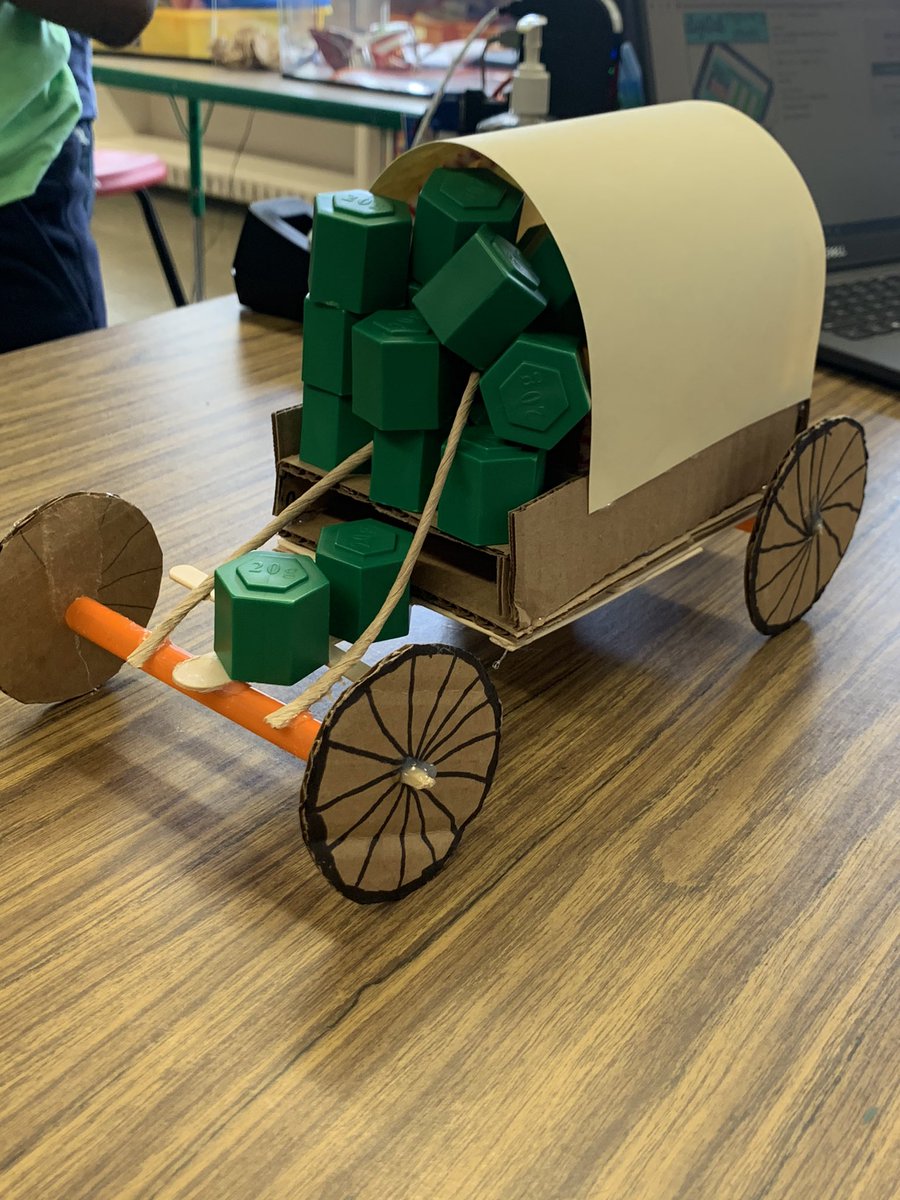 Covered Wagon STEM Challenge to go along with Oregon Train Reading (U3, W5). All students had a growth mindset, worked hard and were successful. Several held 800 grams!! <a href="/mrsshappirio/">Michelle Shappirio</a> @Poneill09 <a href="/OTES_pride/">OTESpride</a> <a href="/OTSpartanLegacy/">𝐒𝐩𝐚𝐫𝐭𝐚𝐧 𝐋𝐞𝐠𝐚𝐜𝐲</a>