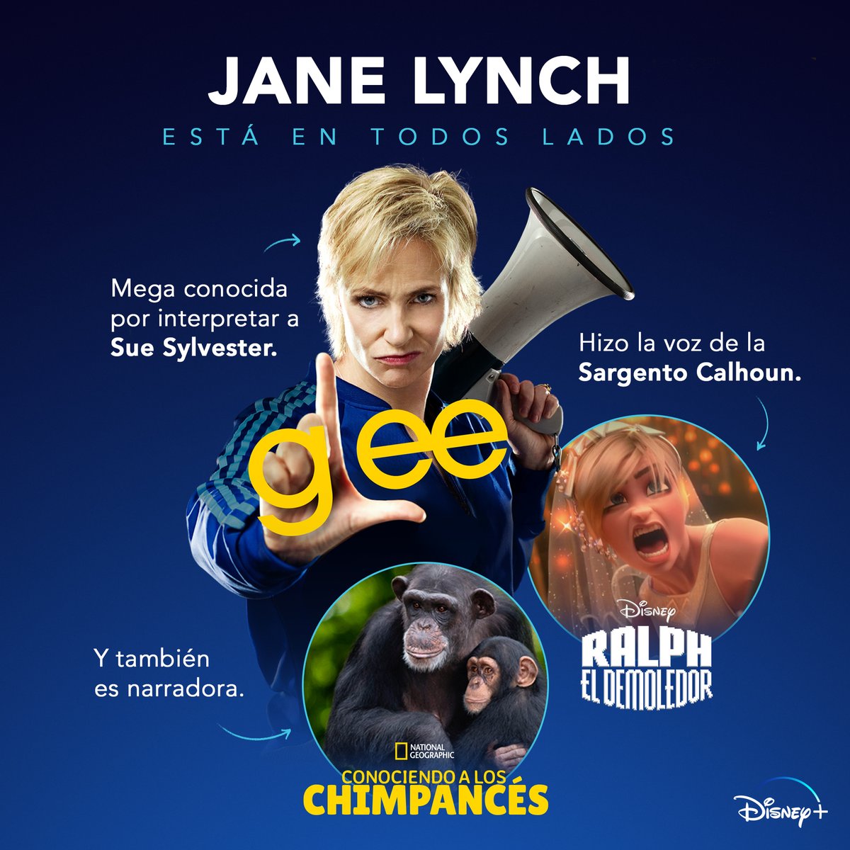 No importa para dónde mires, siempre habrá una Jane Lynch para ti. 