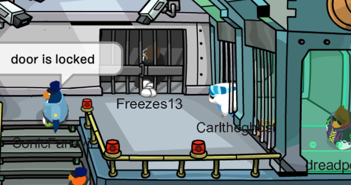 Carltheghost_'s tweet photo. Carl has stolen sriracha from Walmart earlier today.

Carl is now facing his time in Club Penguin jail. 

Free Carl at once! https://t.co/9EXo4eepmW