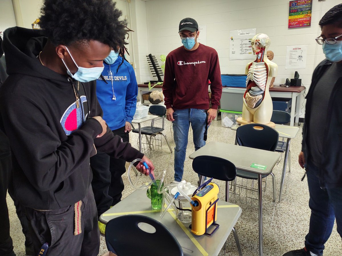 WSFCS EMT Students getting valuable Hands-on Training in the skills they need to succeed.