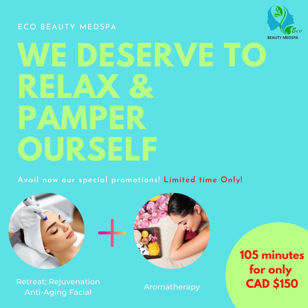ecomedspa's tweet photo. We deserve to relax and pamper ourselves. This will not only help our outer beauty but also improve our mental health.

☎️ (416) 888-3354

#hairremoval #rejuvinated #glowingskin #mississaugaskincare #mensstyle #torontoskincare #etobicoke #etobicokeskincare #painlesswax #waxing https://t.co/qbOUkDq587