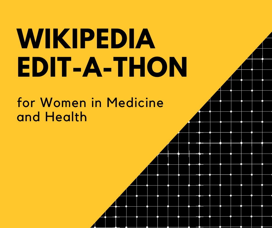 Articles related to women in medicine are shamefully lacking on Wikipedia. Join us for a special Women's History Month event on Friday, 3/26 at 11 am and learn how to edit Wikipedia articles about women in medicine and health. forms.gle/NKgLuahbtsBUa2…