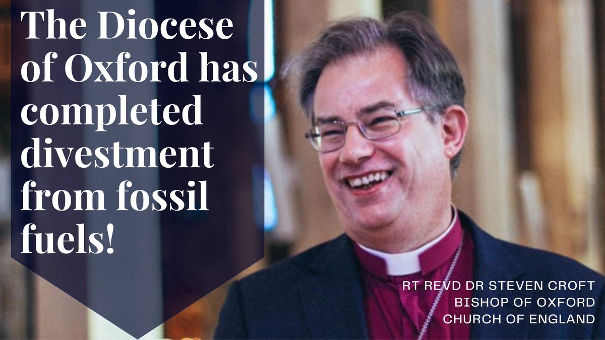 BREAKING: Bishop @Steven_Croft announces that the Diocese of Oxford has completed its #divestment from fossil fuels!⛪️💚🌎  on the Anglican Communion webinar @churchofengland  #AnglicansDivest