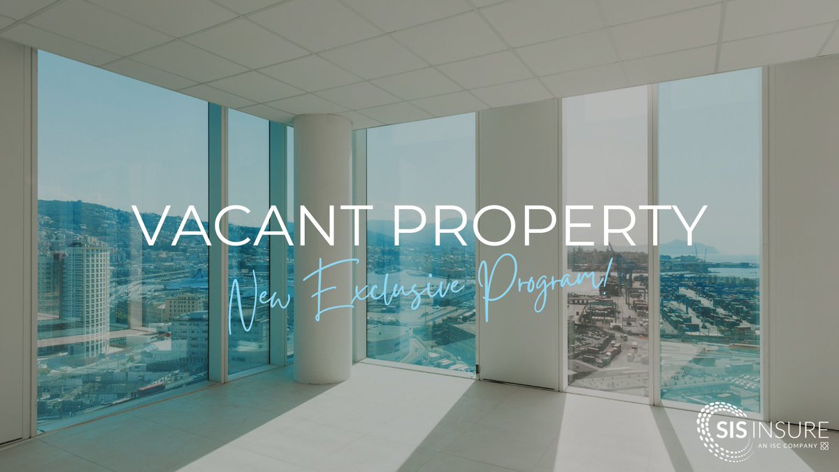 sisinsure's tweet photo. SIS is excited to announce our new #exclusive Vacant Property program!

#vacantproperty #sis #exclusive #commercialinsurance #insuranceagent #insurtech #insurancesolutions https://t.co/P0j3PdQJ0W