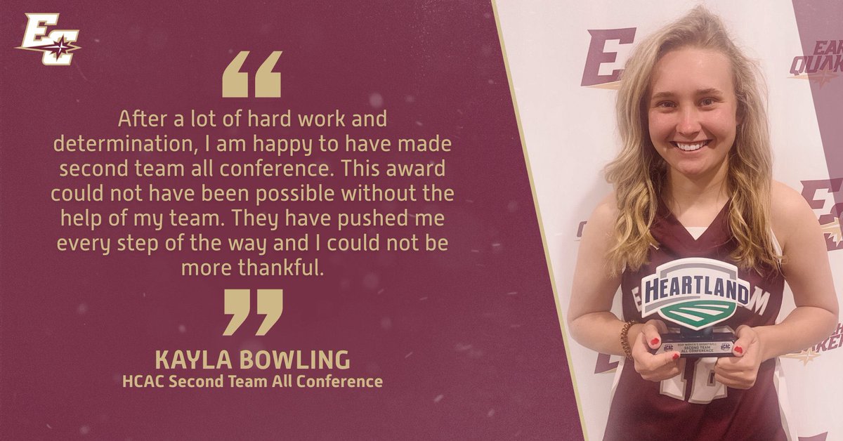 Kayla’s journey to making second team all conference #ECWBB #FFIL <a href="/HCACDIII/">Heartland Collegiate Athletic Conference</a>