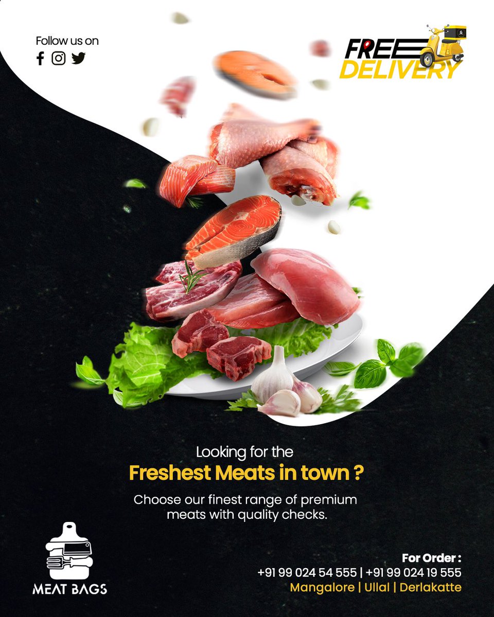 meatbags_mlr's tweet photo. Clean. Fresh. Everyday ✨
Choose Meat Bags for finest meats that come with Quality Check ✅
Keep Supporting and ❤️ Loving your @meatbags_
For further updates Follow @meatbags_ #mangalore #falnir #citycentremall #forumfizamall ##grillchicken #nammakudla #mangalorecity https://t.co/FzHTmhL2Ew