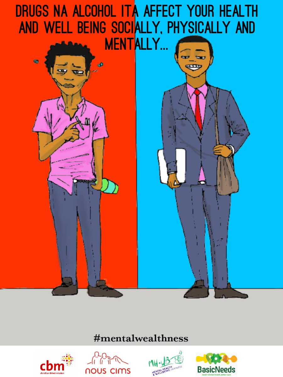 RaylerMongare's tweet photo. Drugs and alcohol consumption is unsafe for your health #MentalWealthness..... @BasicNeedsKenya 
@nouscims 
@cbmkenya
 @cbmuk https://t.co/F3TUe8NJxy