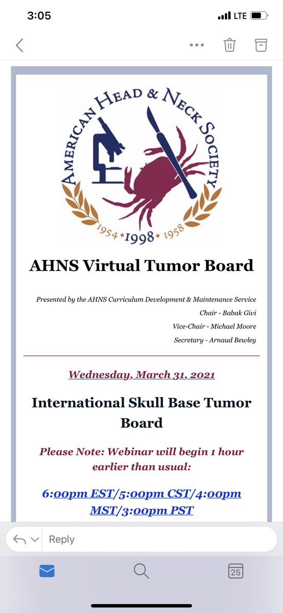Looking forward to this virtual tumor board moderated by John de Almeida and Dan Fliss with our past head and neck fellow Marx Cohen and our head and neck radiologist Eugene Yu