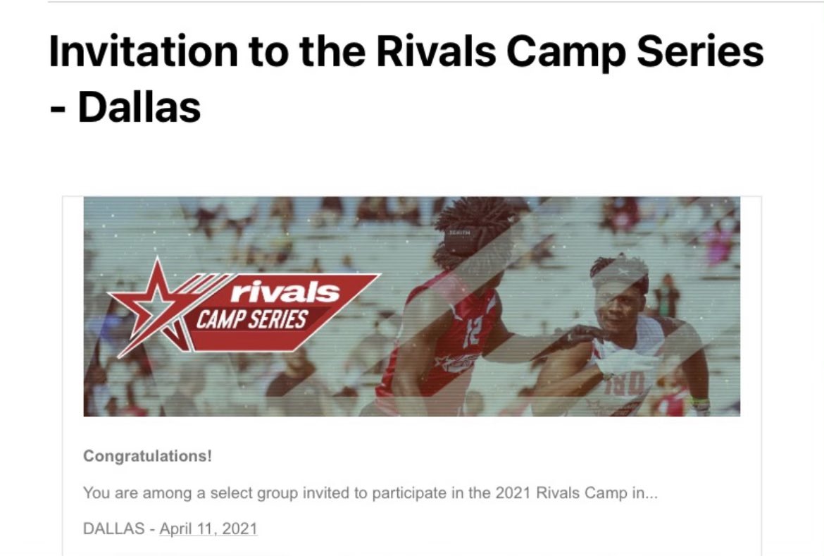 camarmstrong04's tweet photo. thankful to be invited to the Rivals Camp Series‼️@seancooper_C4 @C4SportOklahoma https://t.co/blDG3XtyWh
