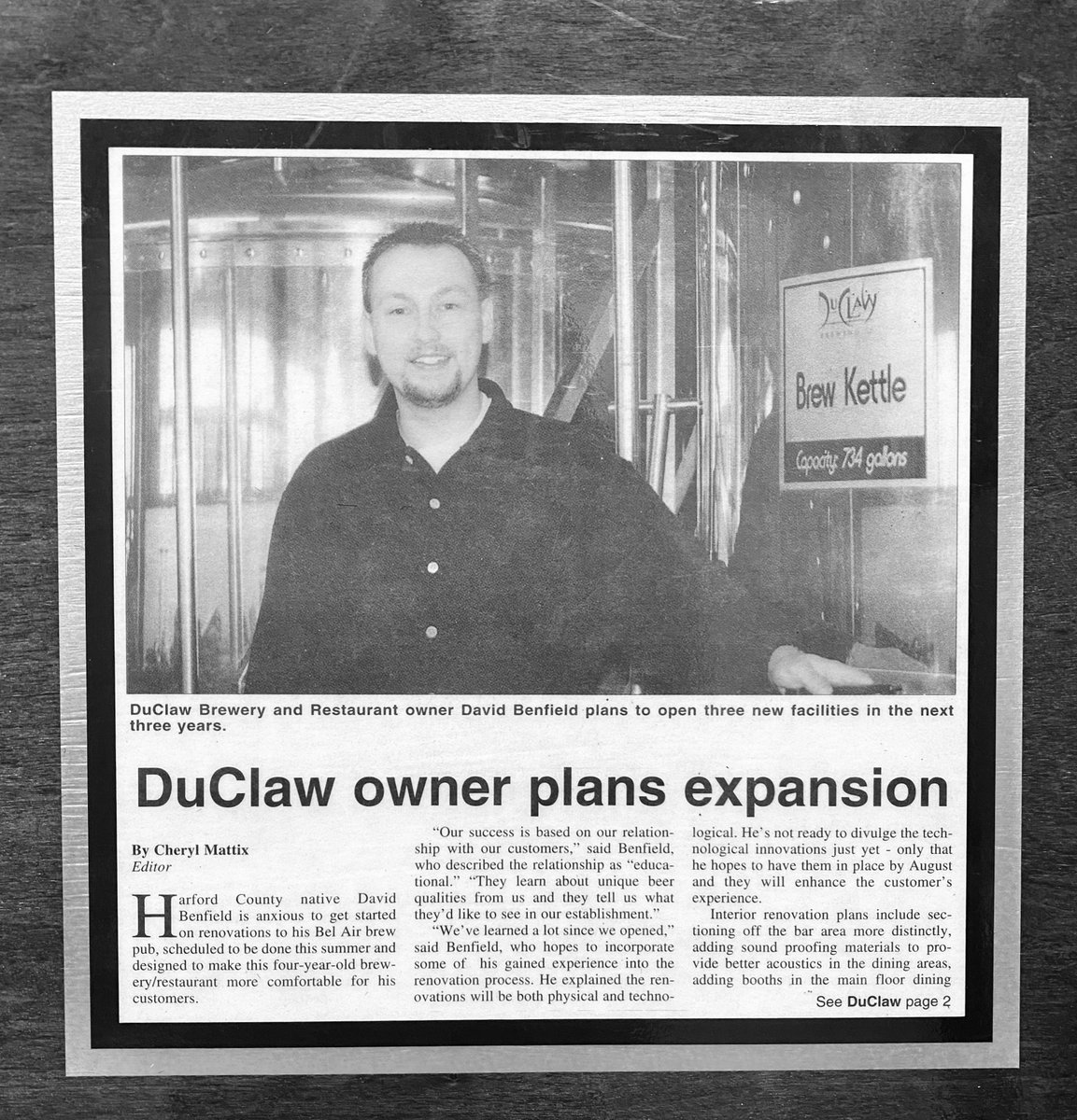 DuClawBrewing's tweet photo. While we operate as a mid-size brewery today, DuClaw didn't start that way. Starting as a single brew pub in Harford County, we slowly began to expand into three new locations. What's your DuClaw story?
#duclaw #25yearsofbeers https://t.co/Sd7vvmoo21