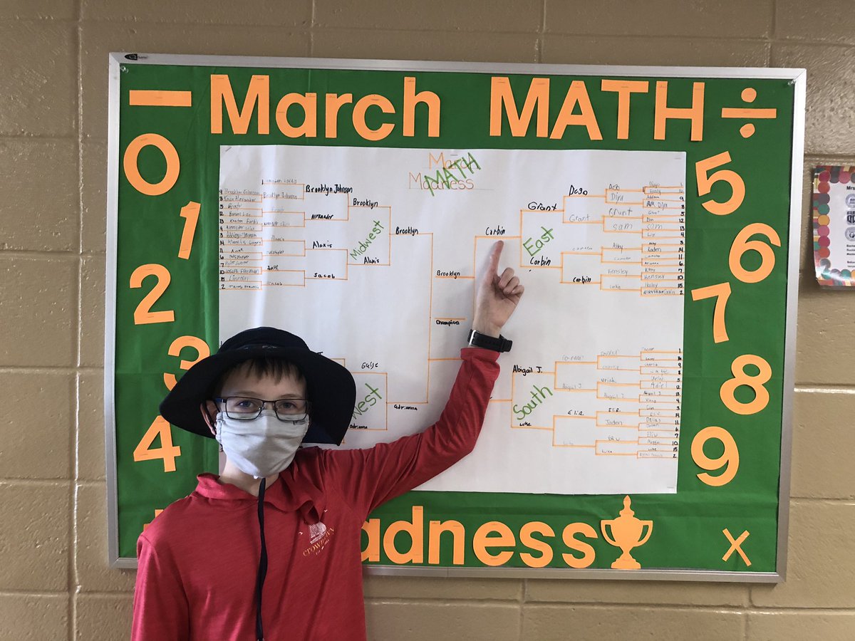 mszimmercte's tweet photo. It’s Final Four week of March Math Madness! Congratulations to these sharp minds! @ctetigers https://t.co/c0thdrwOwV