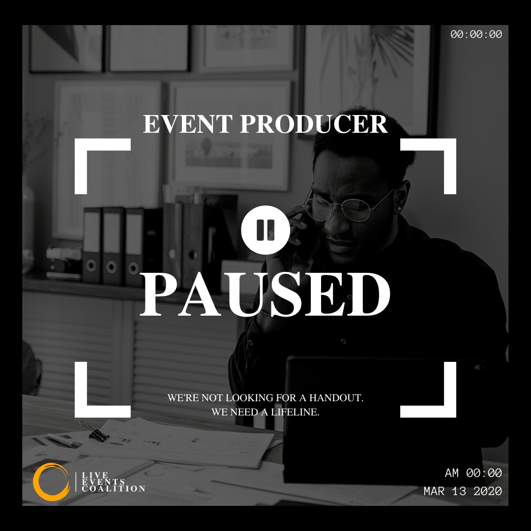 B4 COVID19 the live events industry employed 12MIL ppl. Today, nearly 80% are unemployed. Our industry's businesses are urgently in need of relief. Our lives remain #PAUSED #LiveEventsCoalition #ExtendSVOG #SaveLiveEvents #COVIDRelief <a href="/MayorBowser/">Mayor Muriel Bowser</a> <a href="/falcicchio/">John J. Falcicchio</a> @liveeventscoalition