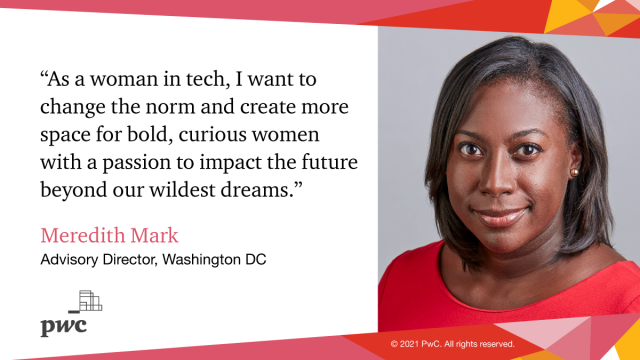 Meredith Mark, Advisory Director, is challenging the norm in the #tech industry and paving the way for women and girls in #STEM. #WomensHistoryMonth dy.si/bYFDcR