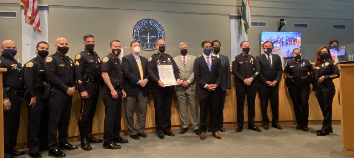Congratulations ⁦@CCastellanosMPD⁩ on your ⁦<a href="/CityofMiami/">City of Miami</a>⁩ proclamation for your public service to the residents of Flagami and ⁦<a href="/MiamiPD/">Miami PD</a>⁩ !