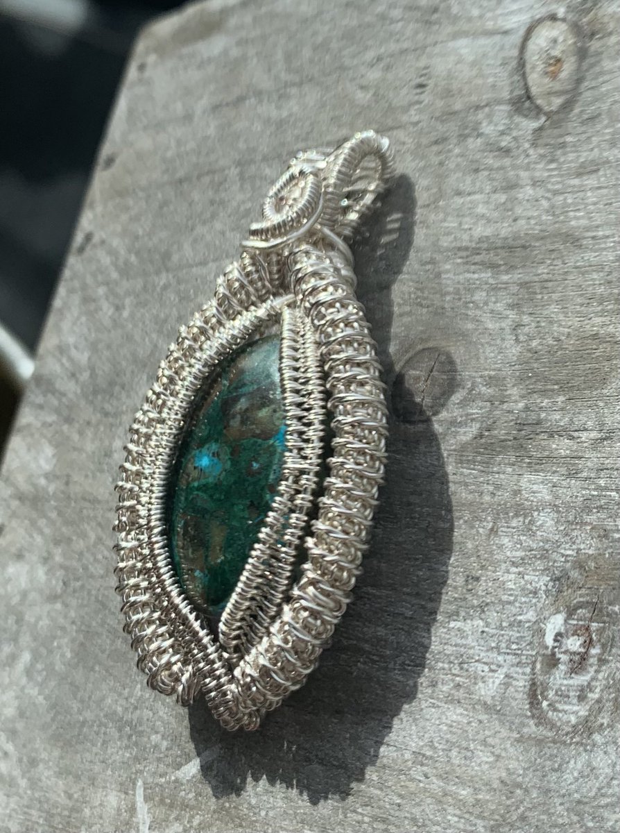 New to the shop today! Azurite malachite silver pendant😍 etsy.me/3eNw9pj