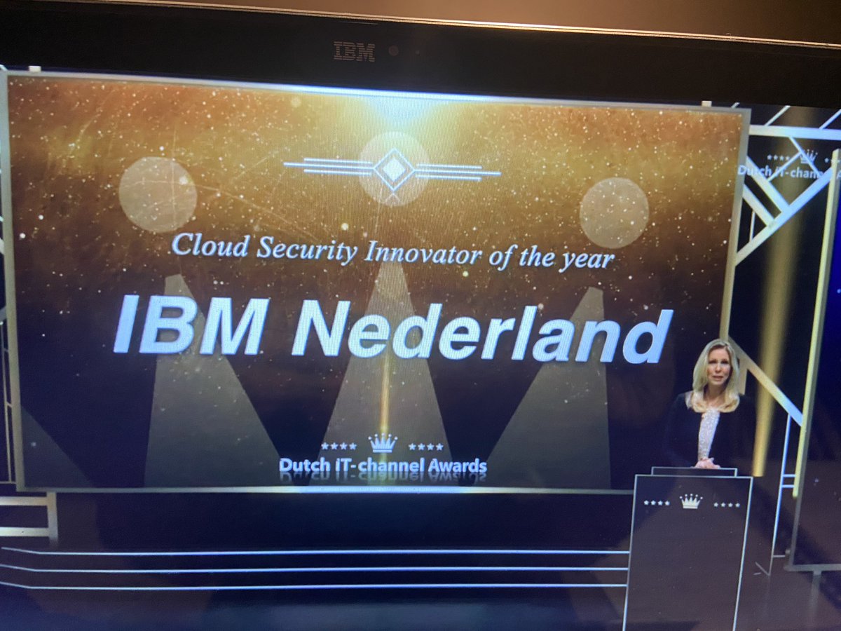 #IBM wins the Cloud Security Innovator Award of the Year during the online #DutchITChannelAwards Gala! Proud!! <a href="/LarsKoehorst/">Lars Koehorst</a> <a href="/s_slingerland/">Sander Slingerland</a> <a href="/Dutchitchannel/">Dutch IT Channel</a>