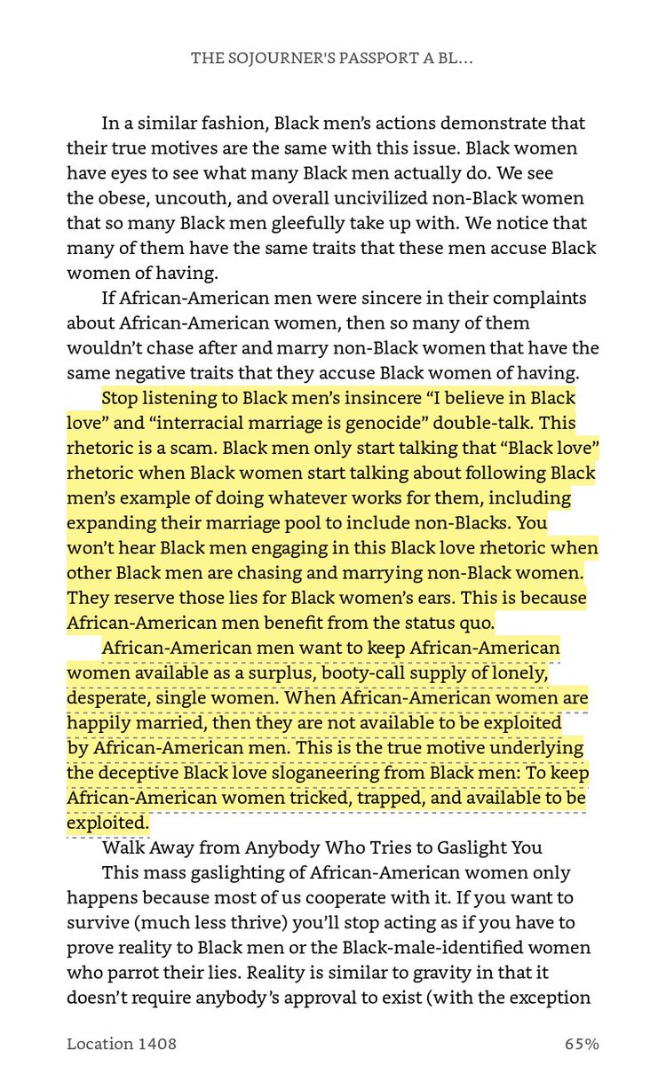 DarkGentlewoman's tweet photo. This is why they did it sis. It's all pandering and double talk.
When Black women are living life carefree and happily married, they are not available to  be tricked, trapped and exploited.🤗 https://t.co/8SioG8ea2w