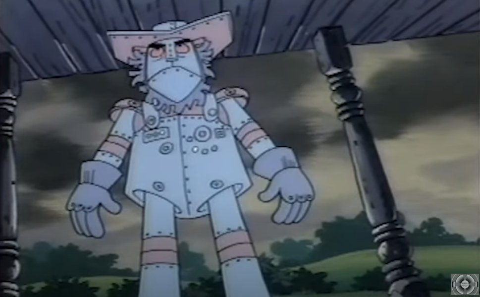 Joe_A_Blevins's tweet photo. So I'm watching the 1983 animated Easter special from PAAS, "Peter and the Magic Egg," and it features an evil Pennsylvania Dutch cyborg. You think I'm making that up, don't you? Every bit of that is true. https://t.co/aeq4z6ynKQ
