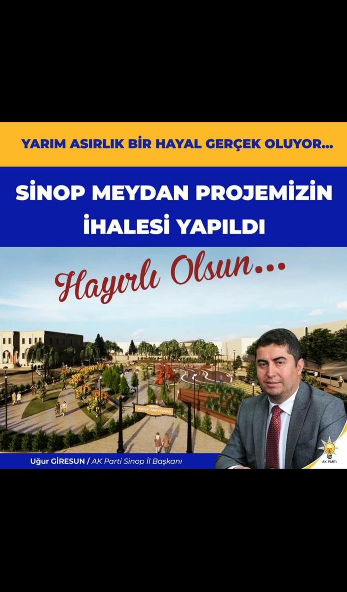 Yarım asırlık bir hayalin gerçekleşmesine sebep olan ve emeği geçen herkese teşekkür ederiz mutlu şehrimiz Sinop'umuza hayırlı uğurlu olsun.
