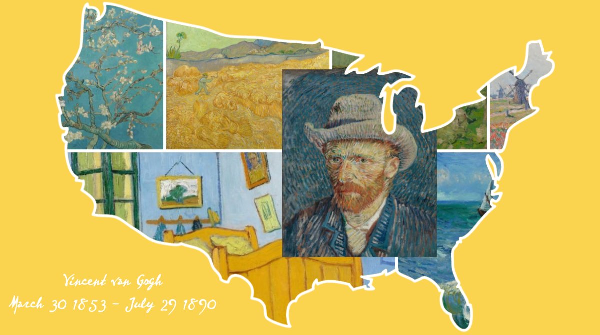 🖼️ 168 years after he was born, #vanGogh’s legacy lives on! We’re happy to see that his work continues to inspire, amaze, and awe our American friends throughout the US.