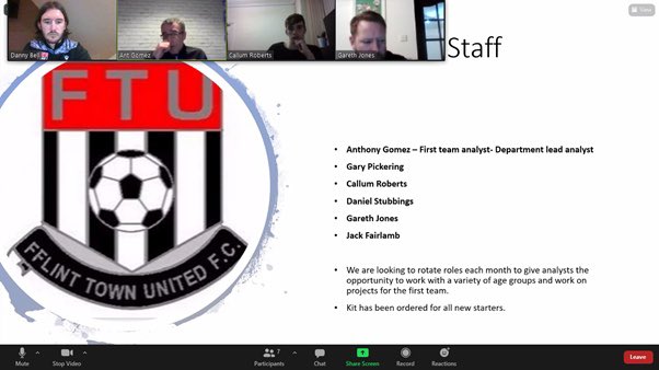 flintacademy's tweet photo. Phase meetings this week ahead of which we’re hoping is the return of football in Wales🤞🏼

Foundation Phase led by @Daniel_McNeil98, YDP led by @GaryMac1085 &amp; images from our brand new Performance Analysis department at the academy led by @GomezKnows

Welcome 🎥⚪️⚫️

#development https://t.co/hUufbN4zHm