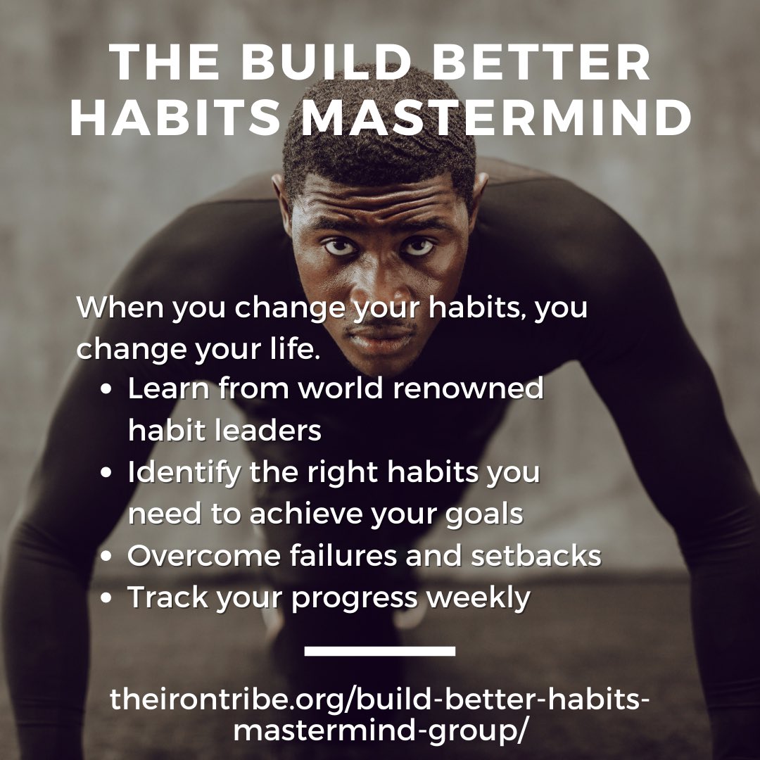 TheIronTribe's tweet photo. When you change your habits, you change your life.

#Manhood #IronSharpensIron #TheIronTribe #MasterMind #MastermindGroup #PersonalDevelopment #PersonalGrowth #Fatherhood https://t.co/UCaH6khCiV