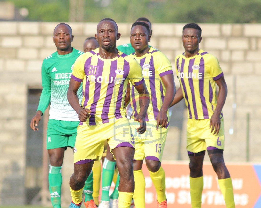 OfficialFUFA's tweet image. Action from the FUFA Big League match between @ProlineFC and Kigezi Home Boyz FC at Omondi Stadium today.
#PerfectStart