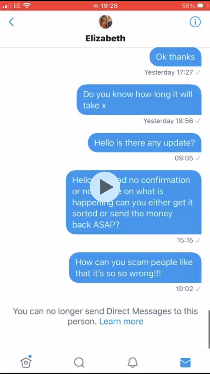 BenMcManus6's tweet photo. So this fiend @elizabeth7xr_ thinks its okay to scam people fake parklife tickets. Shes scammed my sister and blocked her and still tweeting that she has tickets to sell. Proper Ian Beale behaviour. @Parklifefest any chance of that order number reference to be voided? https://t.co/3AYqyeqLM5