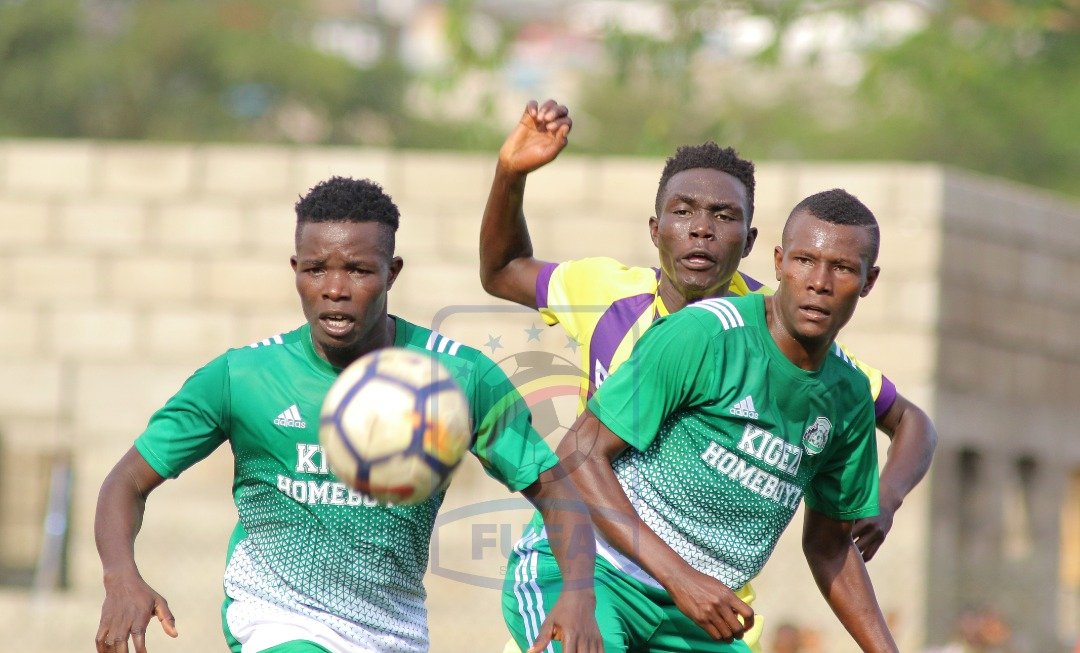 OfficialFUFA's tweet image. Action from the FUFA Big League match between @ProlineFC and Kigezi Home Boyz FC at Omondi Stadium today.
#PerfectStart
