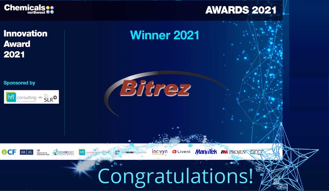 Bitrez_Ltd's tweet photo. Congrats #TeamBitrez on another fabulous achievement &amp; further recognition of how #Innovation &amp; our focus on #regulatory concerns is still very much a significant importance for the global chemicals sector . Many thanks to @ChemsNW @See_Chem_Bus &amp; award sponsor SLR Consulting 🏆 https://t.co/Ijv7poLLak