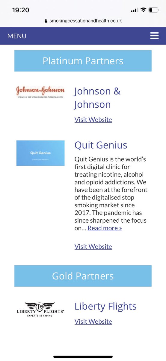 smokingcessationandhealth.co.uk/sponsors/

Public health folks, Pharma, app and e-cig companies come together to support smoking cessation in UK. Truly patient-centric and embracing harm reduction. 

⁦@SwitchFinder⁩ ⁦<a href="/grannylouisa/">Louise</a>⁩ ⁦@ASH_LDN⁩ ⁦<a href="/NCSCT/">NCSCT</a>⁩ ⁦<a href="/TheIBVTA/">IBVTA</a>⁩