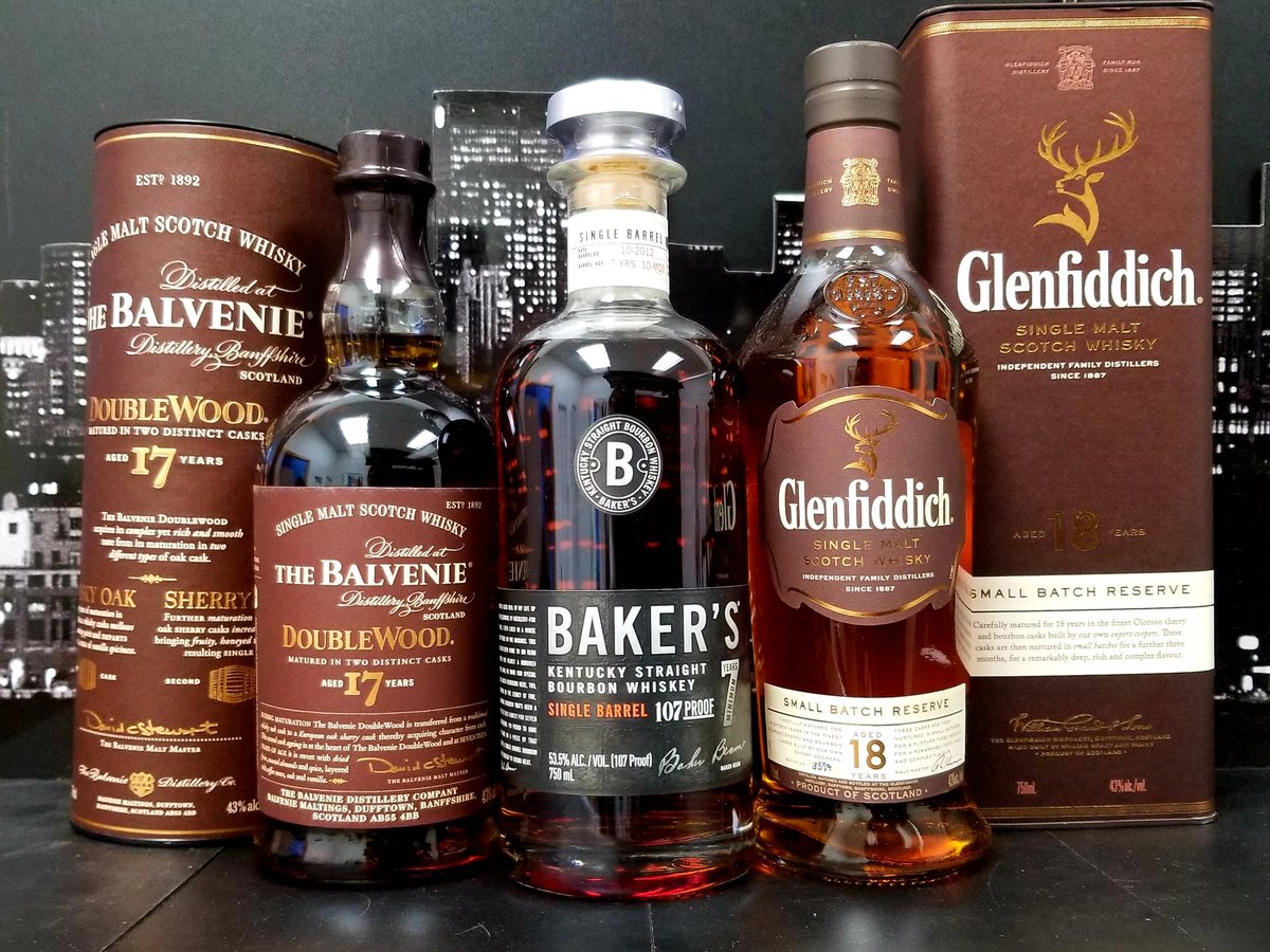 CityViewLiquor's tweet photo. New Whiskey &amp; Scotch picks hitting the shelves! #BakersBourbon @BalvenieUS @GlenfiddichSMW #SingleBarrel #SingleMalt #DoubleWood #ScotchWhisky #Bourbon #WHISKEY #BarrelAgedLiquidTreasure #BuyWhiskeyFromCityView #GetItAtCityView #SCOTCH #WHISKY #WeKnowHowToPickEm https://t.co/jsmHmuLbYH