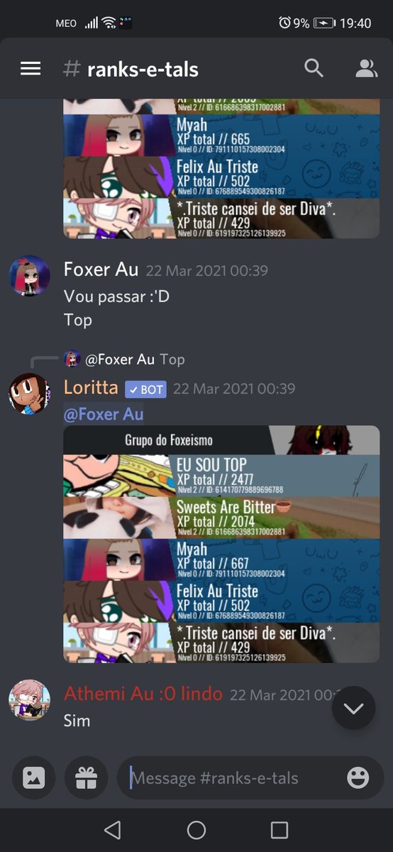 FoxXp12's tweet photo. QUE ULTRAJE!!!! MANO CANCELA O RANK DA LORI, NÃO DEIXOU O FOXER AU NEM O ATHEMI AU SEREM DEMÔNIOS, CANCELEM, CANCELEM, CANCELEM https://t.co/R8dJ4ZgTV9