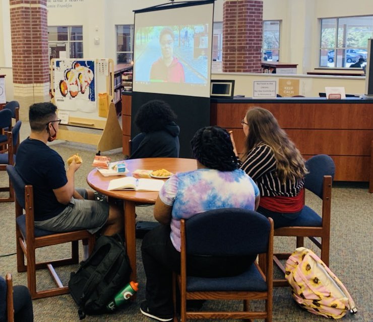 AHSlibrary06's tweet photo. Lunch and Lit SOAR book club @HumbleISD_AHS library @ahs_lit @ProjectLITComm @HumbleISD @HumbleISD_lib @HISDParents @HumbleISD_FDN @ElizabethFagen #thehumblelibrarian #pogcommunicator https://t.co/9pM1yipZEA
