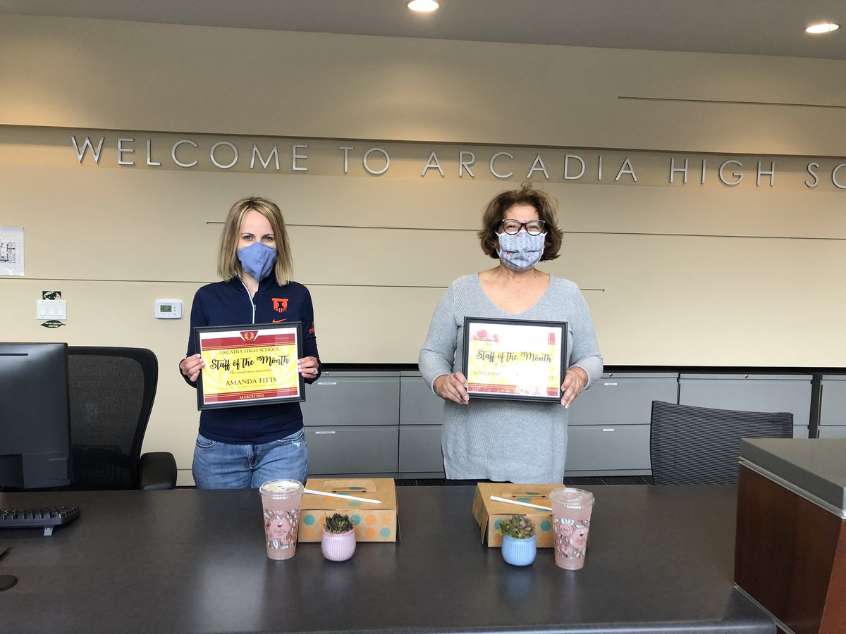 Congratulations to our March Staff of the Month recipients Marianne von Kriegenbergh and Amanda Fitts! Both of these AHS staff members are truly deserving of this honor! They illustrate what it means to work hard with a selfless attitude. Congratulations and thank you.