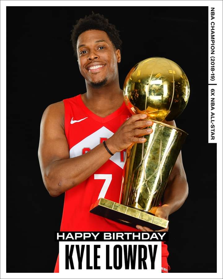 Join us in wishing Kyle Lowry of the Toronto Raptors a HAPPY 35th BIRTHDAY!                               