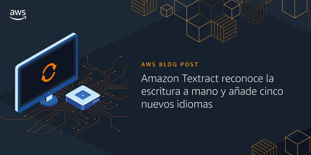tecnubia's tweet photo. #AmazonTextract 🗒🖋 reconoce la escritura a mano en documentos en inglés y ofrece soporte en otros idiomas para documentos escritos🔍

📢Descubra cómo #MachineLearning puede ayudarlo a extraer datos, hasta documentos escritos a mano.

https://t.co/Q9uhYxHxV8 👈
vía: @AWSLatam https://t.co/SvcVgwqqTj