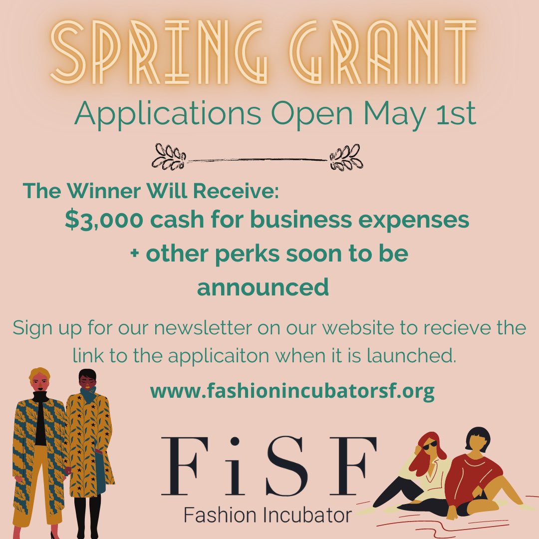 Save the date for May 1st. This grant offering will be open to emerging fashion brands nationwide! Join our newsletter to receive a link to the application when it is launched. #fashiondesigner #fashionstartup #smallbusinessgrants #grants #funding #businessoffashion